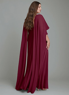 Azazie Stefania Bridesmaid Dresses Mulberry A-Line Stretch Satin Dress image8