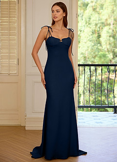 Thalassa Marine Abendkleid mit Schnürung und ozeanischem Ausschnitt image3