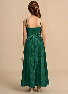 Azazie Pebbles Junior Formal Flower Girl Klänningar Klä A-Line i Blommig Utbrändhet Plisserad image3