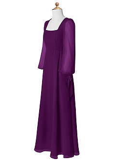 Azazie Leonia Junior A-Linie mit Taschen Chiffon Kleid Traube image9