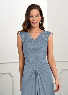 Dusty Blue Azazie Jovie Mother of the Bride Dress Mother of the Bride ...