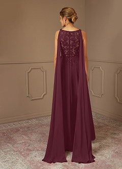 Azazie Joules Mother of the Bride Dresses Cabernet A-Line Sequins Chiffon Dress image2