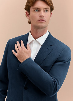 front William Azul Marino Oscuro Chaqueta de traje