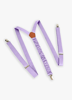 front Matching Color Matte Satin Suspenders