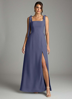 Azazie Debra Brudtärnklänningar Klä av A-Linje i Chiffong med fickor Stormig Konvertibel image7