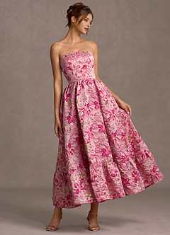 Vestido Floral Rosa Largo Ysolde image2