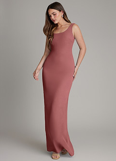 Azazie Hadley Bridesmaid Dresses Amethyst Mermaid Pleated Chiffon Dress image3