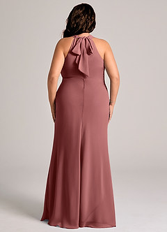 Azazie Doretta Bridesmaid Dresses Amethyst Mermaid Pleated Chiffon Dress image7