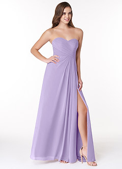Azazie Arabella Allure Bridesmaid Dresses Lilac A-Line Sweetheart Neckline Chiffon Convertible Dress image5
