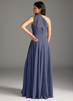 Azazie Charlize Bridesmaid Dresses Stormy A-Line One Shoulder Chiffon Dress image2