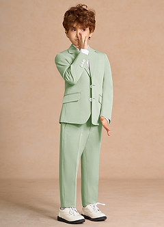 front Oliver Salvia Polvorienta Traje de 2 piezas para niños