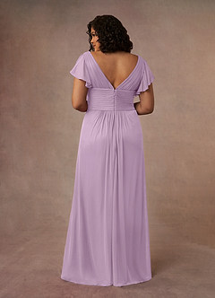 Azazie Reneya Mother of the Bride Dresses Wisteria A-Line Pleated Mesh Dress image10