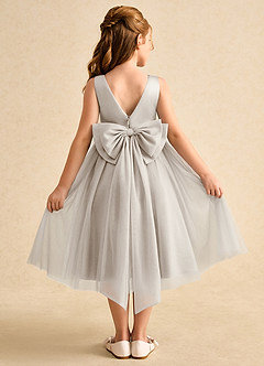 Azazie Winnie Flower Girl Dresses Frost Ball-Gown Bow Tulle Dress image1