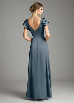 Azazie Omari Bridesmaid Dresses Twilight A-Line Stretch Satin Dress image2