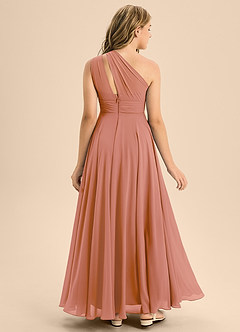 Azazie Charlize Junior MAI TAI A-Line Pleated Chiffon Dress image2