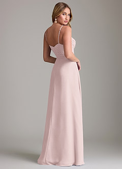 Azazie Terese Bridesmaid Dresses Blushing Pink A-Line Pleated Chiffon Dress image2