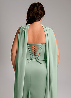 Azazie Sorrel Vestidos de damas de honor Vestido de Agave de Satén Elástico de Corte Sirena Convertible con Sin tirantes image11