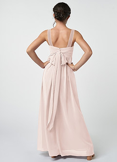 Azazie Kora Junior Rose Petal A-Line Pleated Chiffon Dress image2