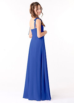 Azazie Rosey Junior Royal Blue A-Line Sweetheart Neckline Chiffon Dress image2
