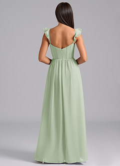 Azazie Denisse Bridesmaid Dresses Dusty Sage A-Line Ruched Chiffon Dress image2