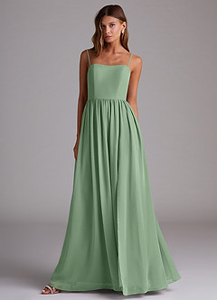 Azazie Calianna Bridesmaid Dresses Matcha A-Line Off the Shoulder Chiffon Convertible Dress image4