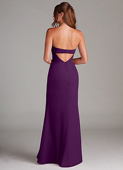 Azazie Leonis Bridesmaid Dresses Grape Sheath Strapless Chiffon Convertible Dress image5