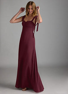 Azazie Lizet Bridesmaid Dresses Cabernet A-Line Sweetheart Neckline Chiffon Dress image1