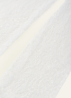 front Double Edged Fingerless Eyelash Lace Sleeves