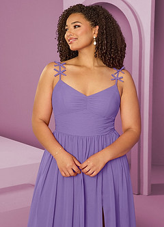 Barbie ♥ Azazie Bridesmaid Dresses Tahiti A-Line Pleated Chiffon Dress image13