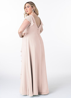 Azazie Omari Bridesmaid Dresses Rose Petal A-Line Chiffon Dress image8
