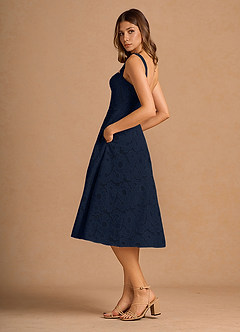 Liz Navy Midi Dress image2