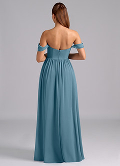 Azazie Saige Suknie dla druhen ciążowych Linia A Pofałdowany Szyfon Długość podłogi Sukienka image2