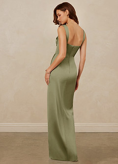 Christian Siriano Bridal for Azazie 1017 Bridesmaid Dresses Pistachio Sheath Sweetheart Neckline Stretch Satin Dress image6
