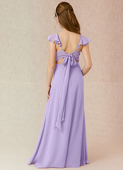 Azazie Everett Junior Lilac A-Line Chiffon Dress image2
