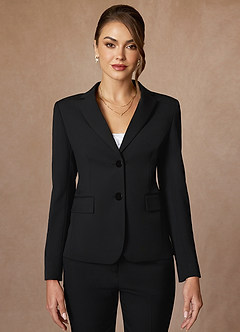 Whitney Black Structured Stretch Blazer