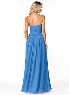 Azazie Yazmin Bridesmaid Dresses Blue Jay A-Line Sweetheart Neckline Chiffon Convertible Dress image2