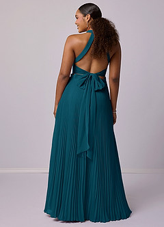 Barbie ♥ Azazie Bridesmaid Dresses Ink Blue A-Line Pleated Chiffon Dress image8