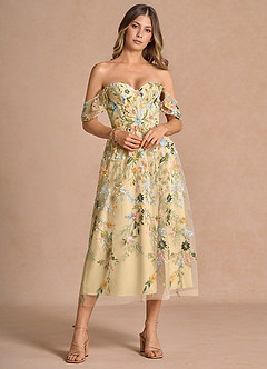 Denisse Lemon Multi Midi Dress image4