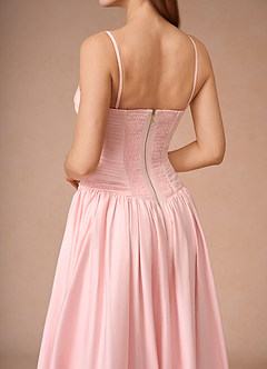 Elysia Strawberry Pink Pleated Gown image9