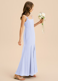 Azazie Evey Junior Abito Sirena in Chiffon Plissettato Lavanda image5