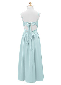Azazie Zeya Junior A-Linie Chiffon Kleid Nebel image8