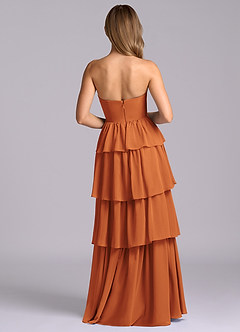 Azazie Faye Bridesmaid Dresses Cinnamon A-Line Sweetheart Neckline Chiffon Dress image7