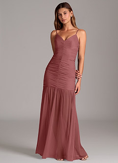 Azazie Aimie Bridesmaid Dresses Amethyst Mermaid Mesh Dress image4