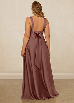 Christian Siriano Bridal for Azazie 1001 Bridesmaid Dresses Espresso A-Line Sweetheart Neckline Stretch Satin Dress image12