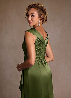 Azazie Santa Monica 신부의 어머니 드레스 A라인 레이스 플로어 길이 드레스 image6