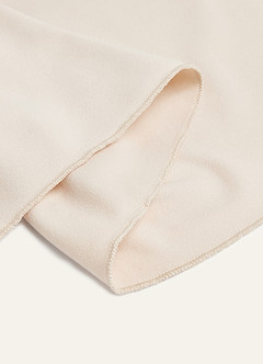 front Geweven gebreide cape met knoop aan de voorkant