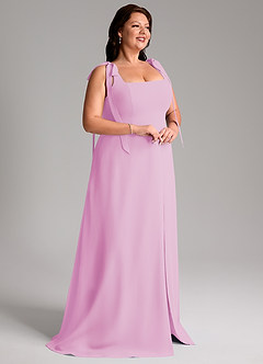 Azazie Debra Bridesmaid Dresses Candy Pink A-Line with Pockets Chiffon Convertible Dress image12