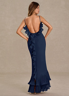 Vionette  Navy Ruffle Maxi Dress image5