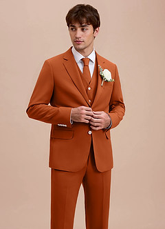 front Ethan Poltettu Appelsiini Hienostunut kudos 3-osainen puku