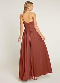 Azazie Shannon Final Sale Agave A-Line Pleated Chiffon Dress image2